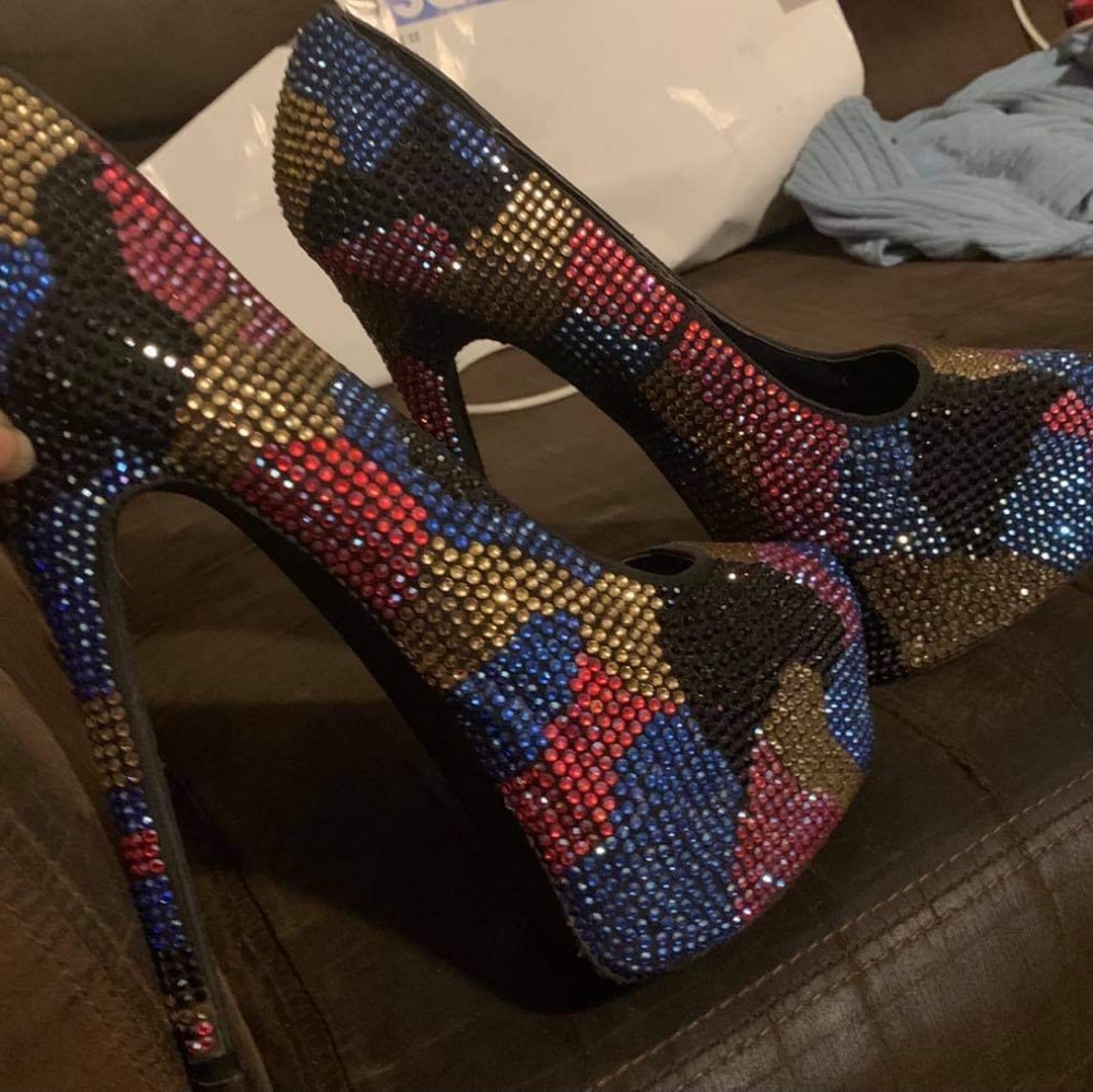 Steve madden platform rhinestone high hill